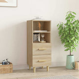 Vidaxl dressoir 34,5x34x90 cm bewerkt hout sonoma eikenkleurig