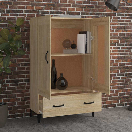Vidaxl hoge kast 70x31x115 cm bewerkt hout sonoma eikenkleurig