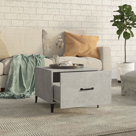 Vidaxl salontafel met metalen poten 50x50x40 cm betongrijs