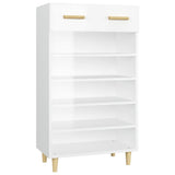 Vidaxl Schuhschrank 60x35x105 cm verarbeitetes Holz Hochglanz weiß