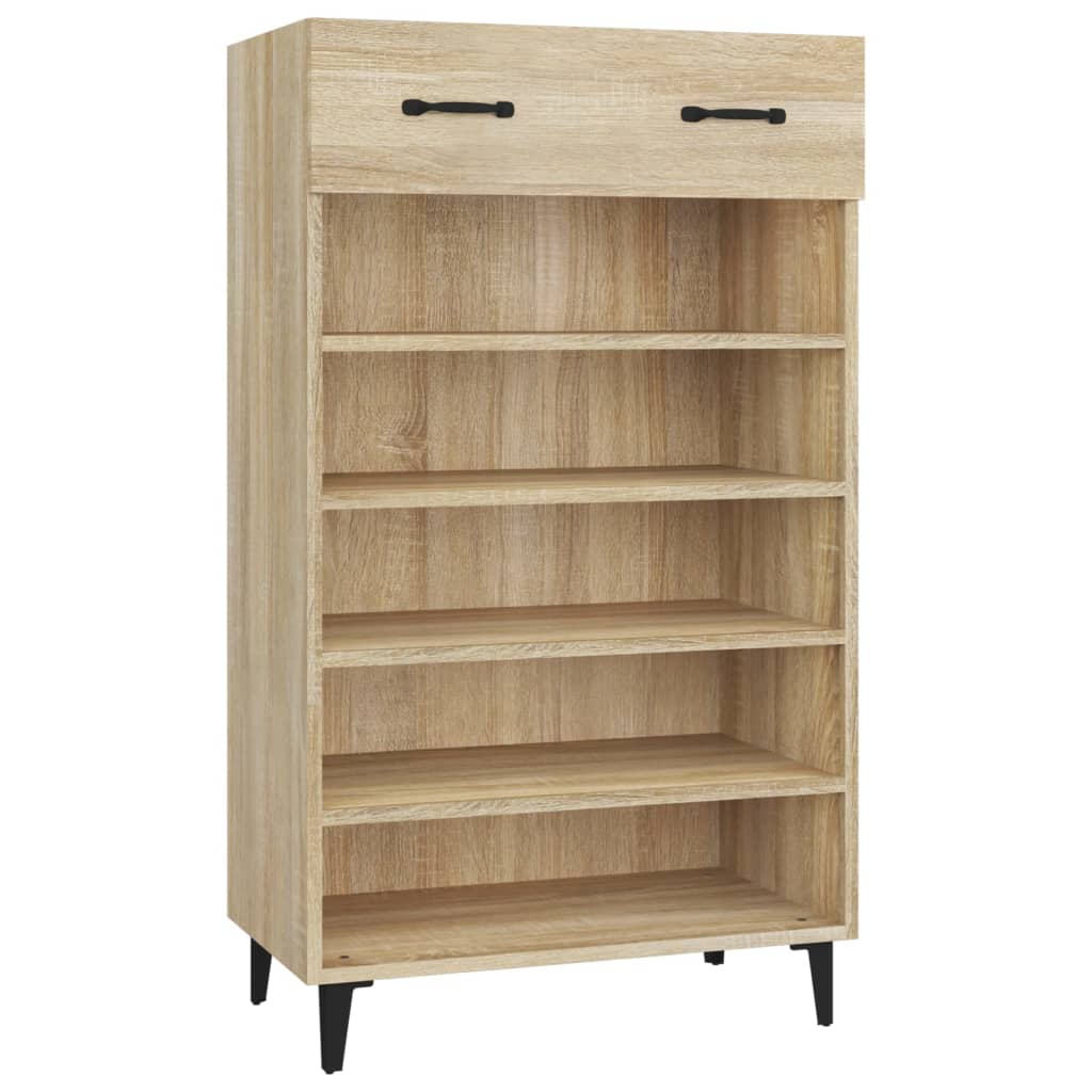 VIDAXL -Schuhschrank 60x35x105 cm Propertiertes Holz Sonoma Eiche gefärbt