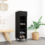 Vidaxl Schuhschrank 30x35x105 cm propertiertes Holzschwarz