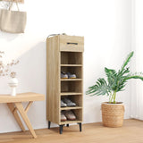 VIDAXL -Schuhschrank 30x35x105 cm propertiertes Holz Sonoma Eiche gefärbt