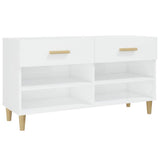 Vidaxl Schuhschrank 102x35x55 cm verarbeitetes Holz Hochglanz weiß
