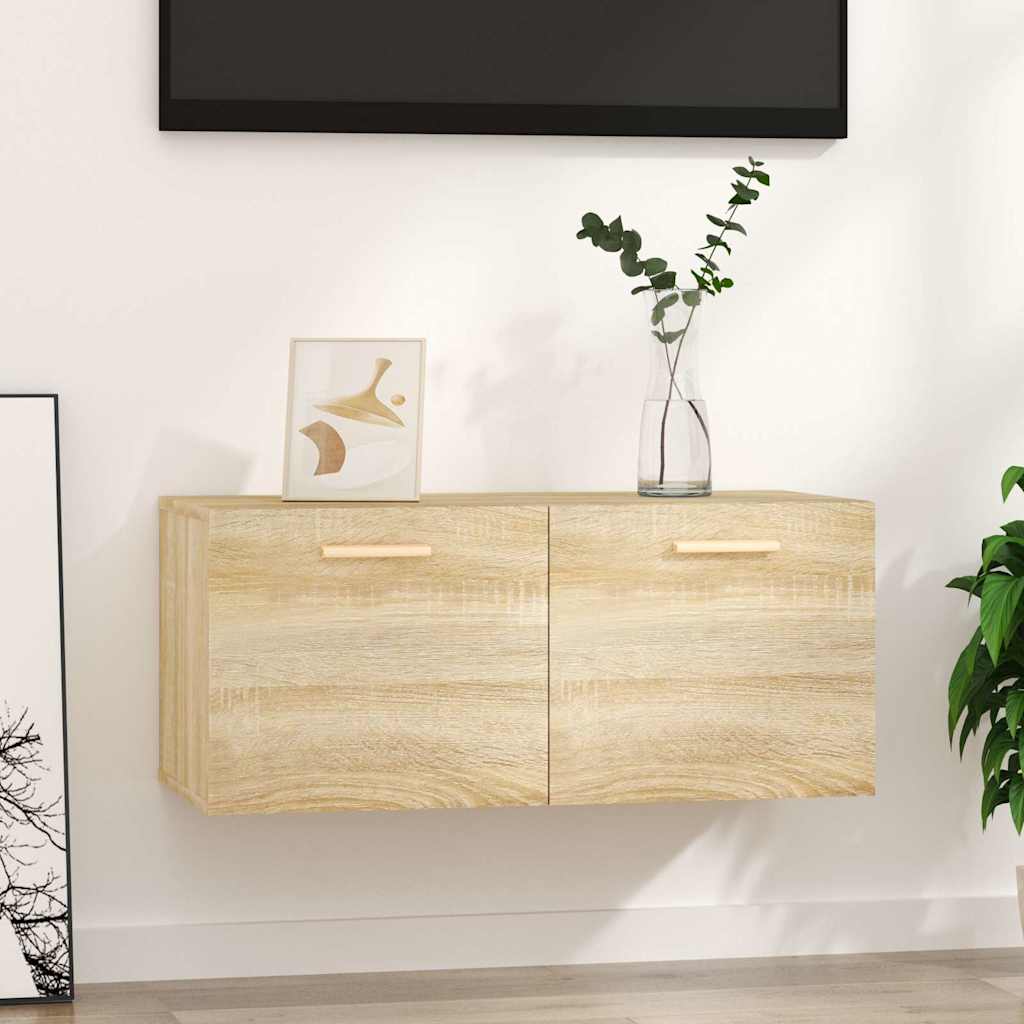 Vidaxl wandkast 80x35x36,5 cm bewerkt hout sonoma eikenkleurig