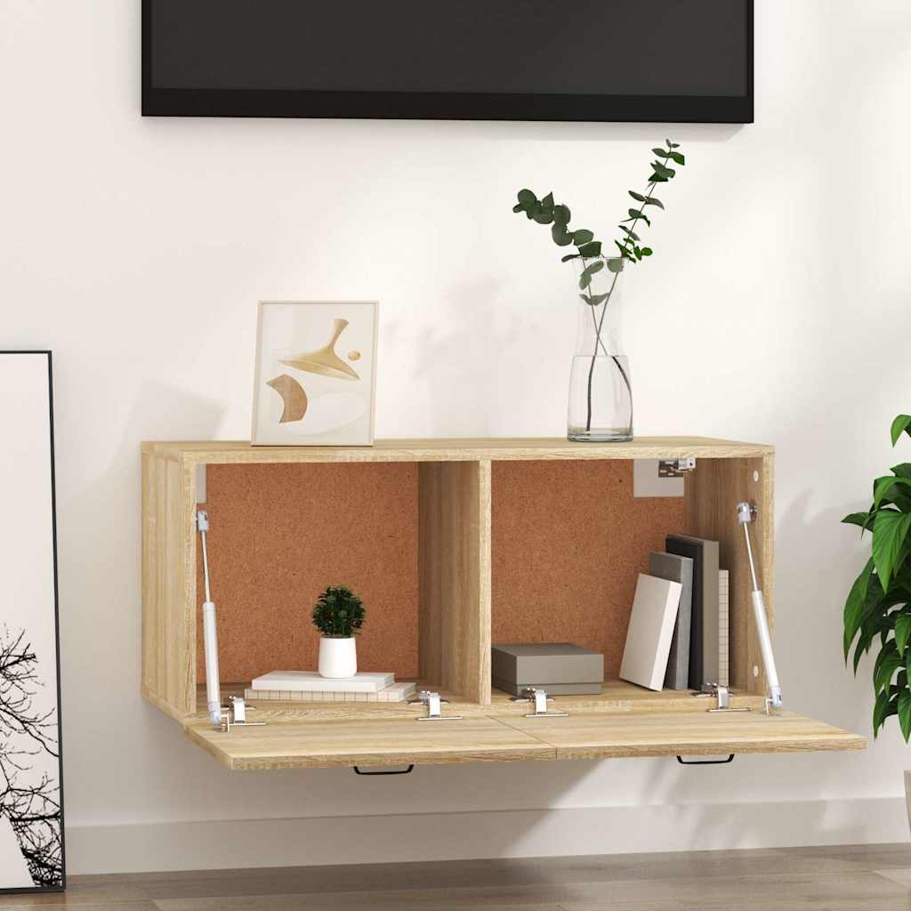 Vidaxl wandkast 80x36,5x35 cm bewerkt hout sonoma eikenkleurig
