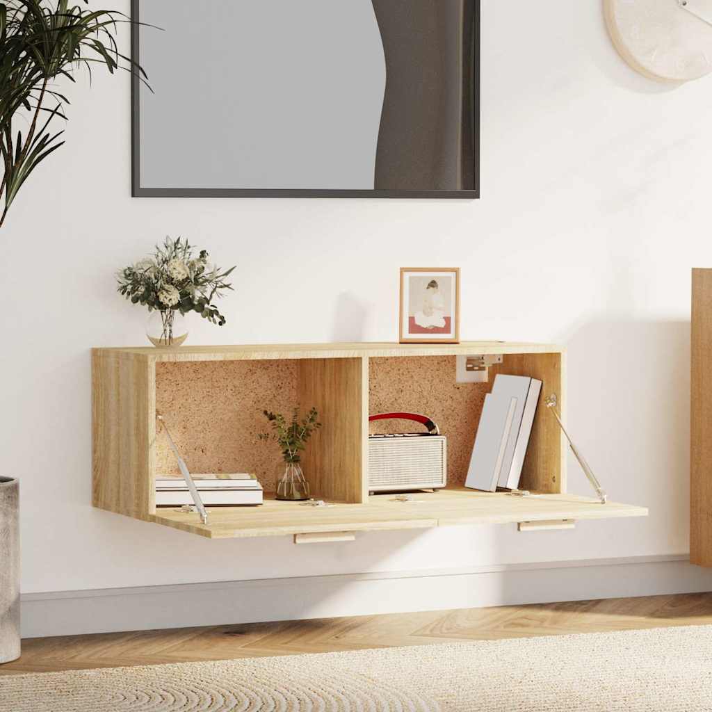 Vidaxl wandkast 100x36,5x35 cm bewerkt hout sonoma eikenkleurig