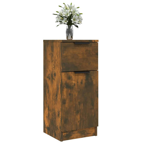 Vidaxl dressoir 30x30x70 cm bewerkt hout gerookt eikenkleurig