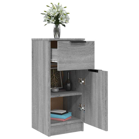 Vidaxl dressoir 30x30x70 cm bewerkt hout grijs sonoma eikenkleurig