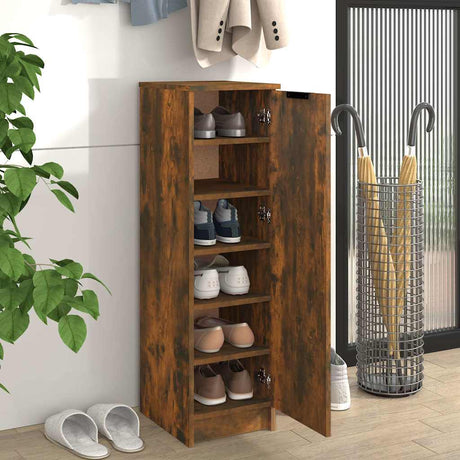 Vidaxx Schuhschrank 30x35x100 cm verarbeitetes Holz, geräucherte Eiche