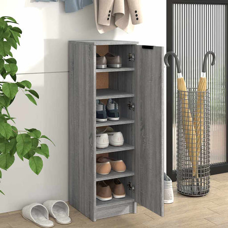 Vidaxx Schuhschrank 30x35x100 cm, Holzwerkstoff, Farbe Sonoma-Eiche grau