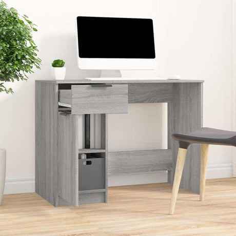 Vidaxl bureau 100x50x75 cm bewerkt hout grijs sonoma eikenkleurig