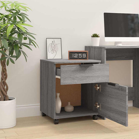 Vidaxl dossierkast verrijdbaar 45x38x54 cm bewerkt hout grijs sonoma