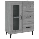 Vidaxl dressoir 69,5x34x90 cm bewerkt hout grijs sonoma eikenkleurig
