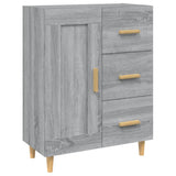 Vidaxl dressoir 69,5x34x90 cm bewerkt hout grijs sonoma eikenkleurig