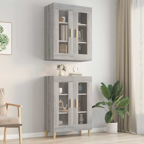 Vidaxl bovenkast 69,5x34x90 cm grijs sonoma eikenkleurig