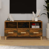 Vidaxl tv-meubel 102x36x50 cm bewerkt hout gerookt eikenkleurig