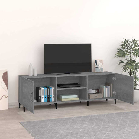 Vidaxl tv-meubel 150x30x50 cm bewerkt hout grijs sonoma eikenkleurig