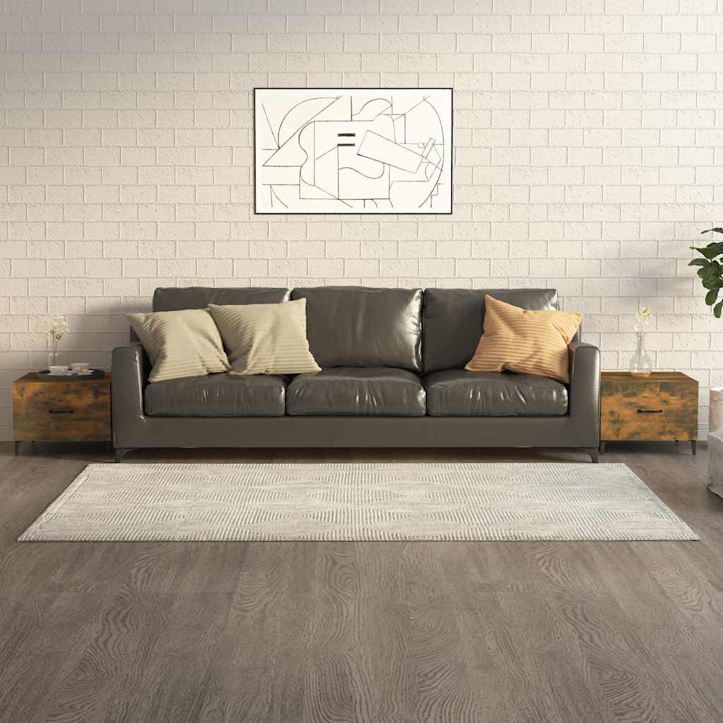 Vidaxl salontafels 2 st met metalen poten 50x50x40 cm gerookt eiken