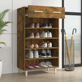 Vidaxx Schuhschrank 60x35x105 cm verarbeitetes Holz, geräucherte Eiche