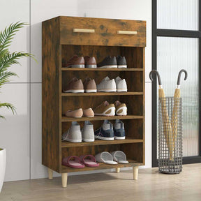 Vidaxx Schuhschrank 60x35x105 cm verarbeitetes Holz, geräucherte Eiche
