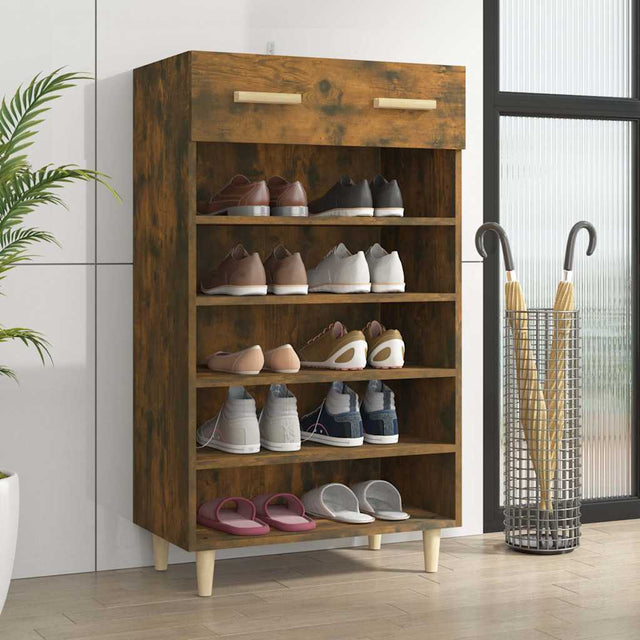Vidaxx Schuhschrank 60x35x105 cm verarbeitetes Holz, geräucherte Eiche