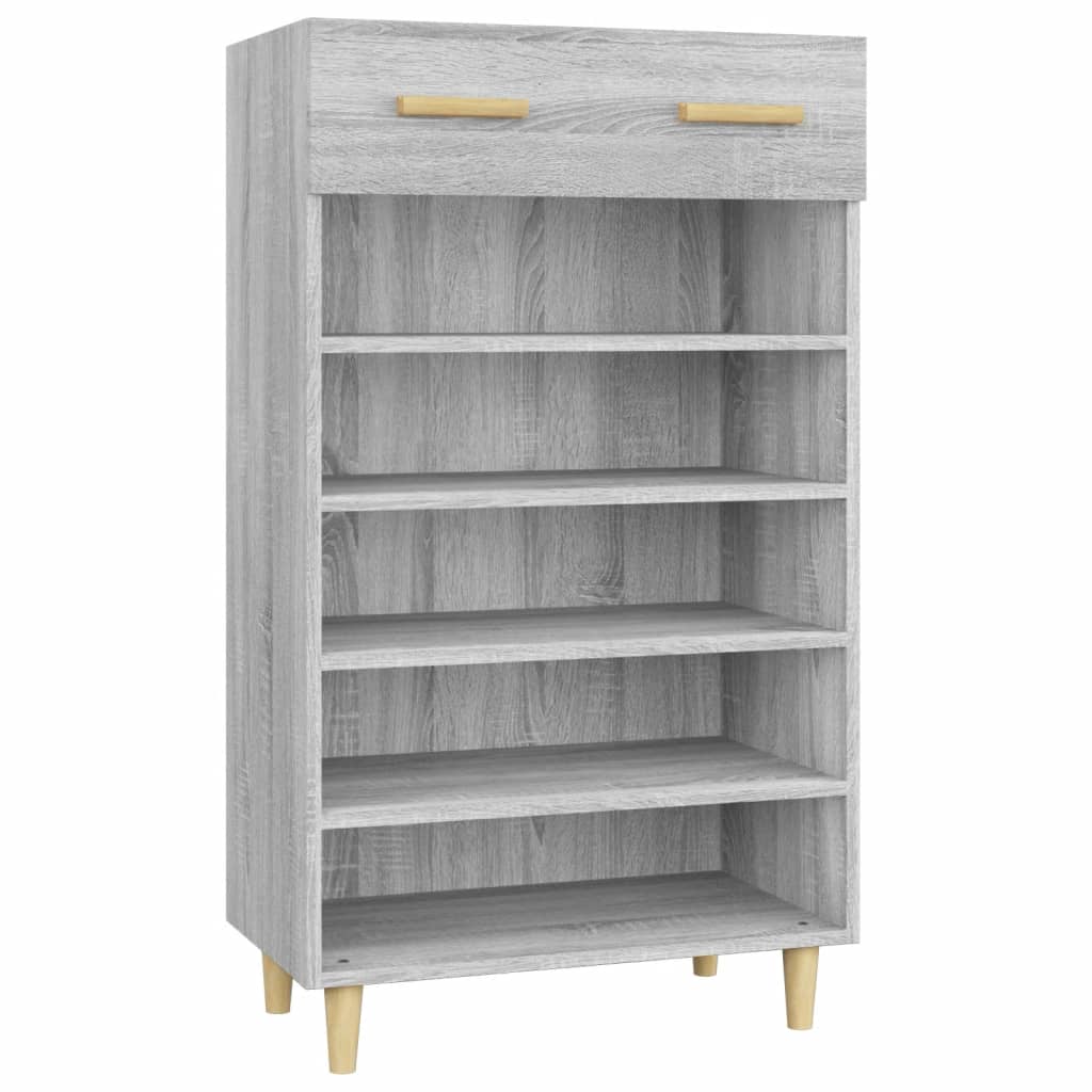 Vidaxl schoenenkast 60x35x105 cm bewerkt hout grijs sonoma eikenkleur