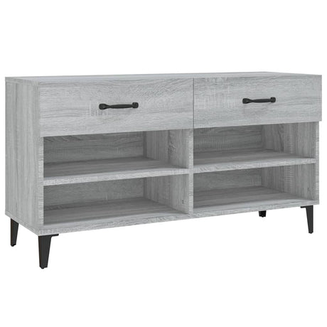 Vidaxl Schuhschrank 102x35x55 cm propertiertes Holzgrau Sonoma Eiche Farbe