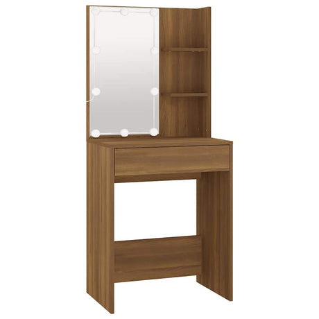 Vidaxl kaptafel met led-verlichting 60x40x140 cm bruin eikenkleur