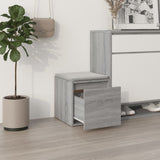VIDAXL -Speicherbox mit Schublade 40,5 x 40 x 40 cm verarbeiteter Holzgrau Sonoma Eiche