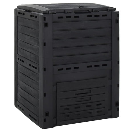 Vidaxl Compost Bin 280 l Polypropen Schwarz