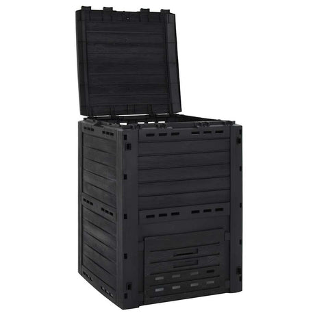 Vidaxl Compost Bin 280 l Polypropen Schwarz