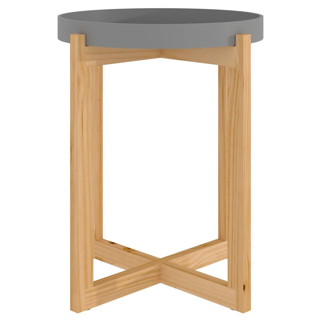 Vidaxl salontafel 41x41x48,5 cm bewerkt hout en grenenhout grijs