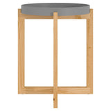 Vidaxl salontafel 41x41x48,5 cm bewerkt hout en grenenhout grijs