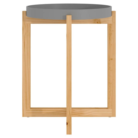 Vidaxl salontafel 41x41x48,5 cm bewerkt hout en grenenhout grijs