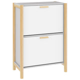 Vidaxl Schuhschrank 57,5x33x80 cm verarbeitetes Holz weiß