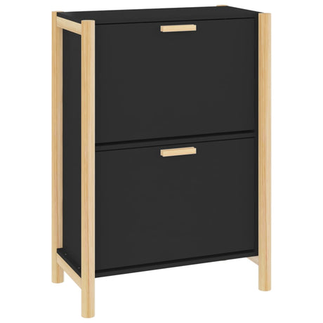 Vidaxl Schuhschrank 57,5x33x80 cm propertiertes Holzschwarz