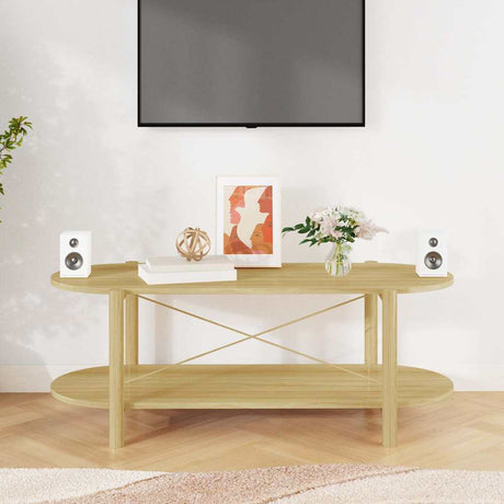 Vidaxl salontafel 110x48x40 cm bewerkt hout