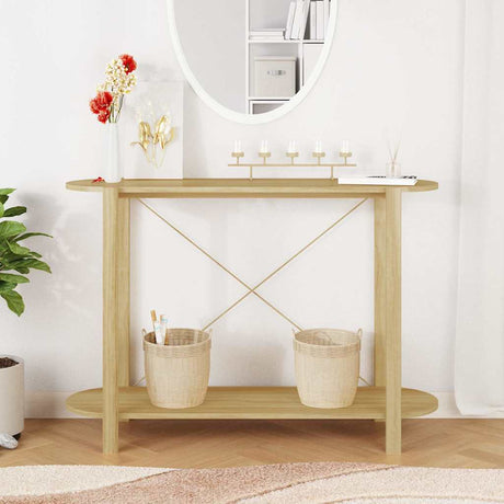 Vidaxl wandtafel 110x38x75 cm bewerkt hout