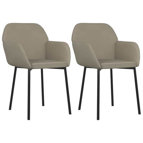 Vidaxl eetkamerstoelen 2 st fluweel lichtgrijs