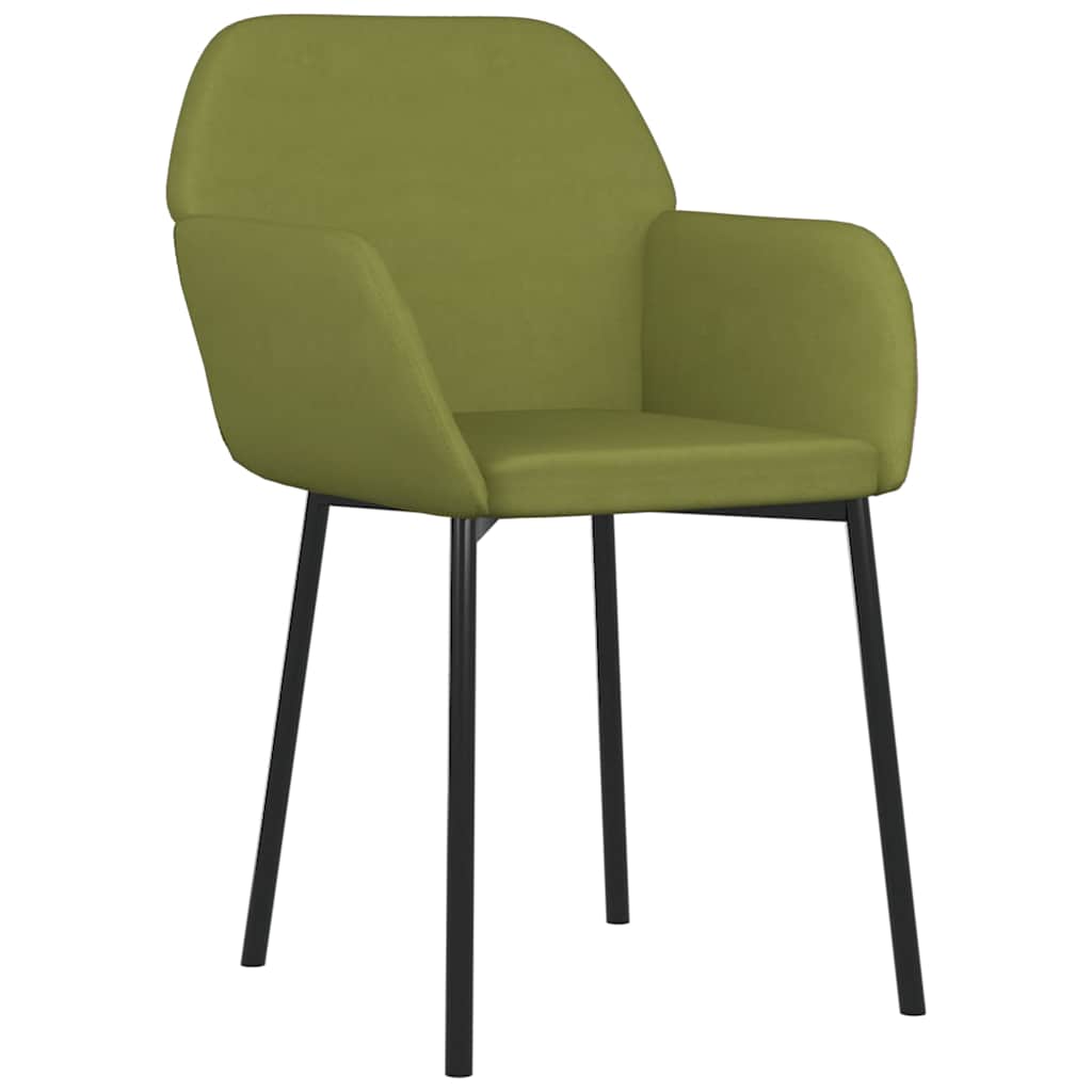 Vidaxl eetkamerstoelen 2 st fluweel lichtgroen