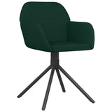Vidaxl eetkamerstoelen draaibaar 2 st fluweel donkergroen