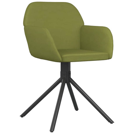 Vidaxl eetkamerstoelen draaibaar 2 st fluweel lichtgroen