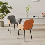 Vidaxl eetkamerstoelen 2 st stof en kunstleer lichtgrijs