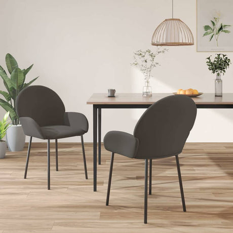 Vidaxl eetkamerstoelen 2 st fluweel donkergrijs