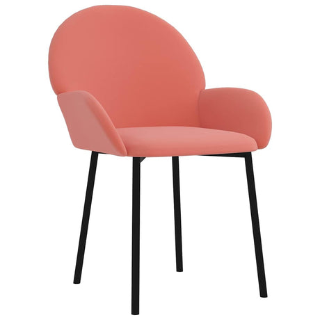 Vidaxl eetkamerstoelen 2 st fluweel roze