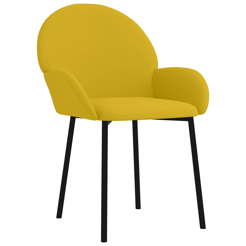 Vidaxl eetkamerstoelen 2 st fluweel geel