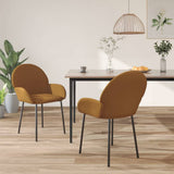Vidaxl eetkamerstoelen 2 st fluweel bruin