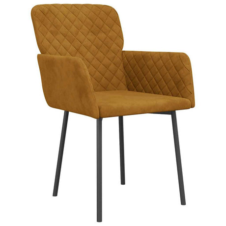 Vidaxl eetkamerstoelen 2 st fluweel bruin