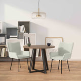 Vidaxl eetkamerstoelen 2 st fluweel crèmekleurig